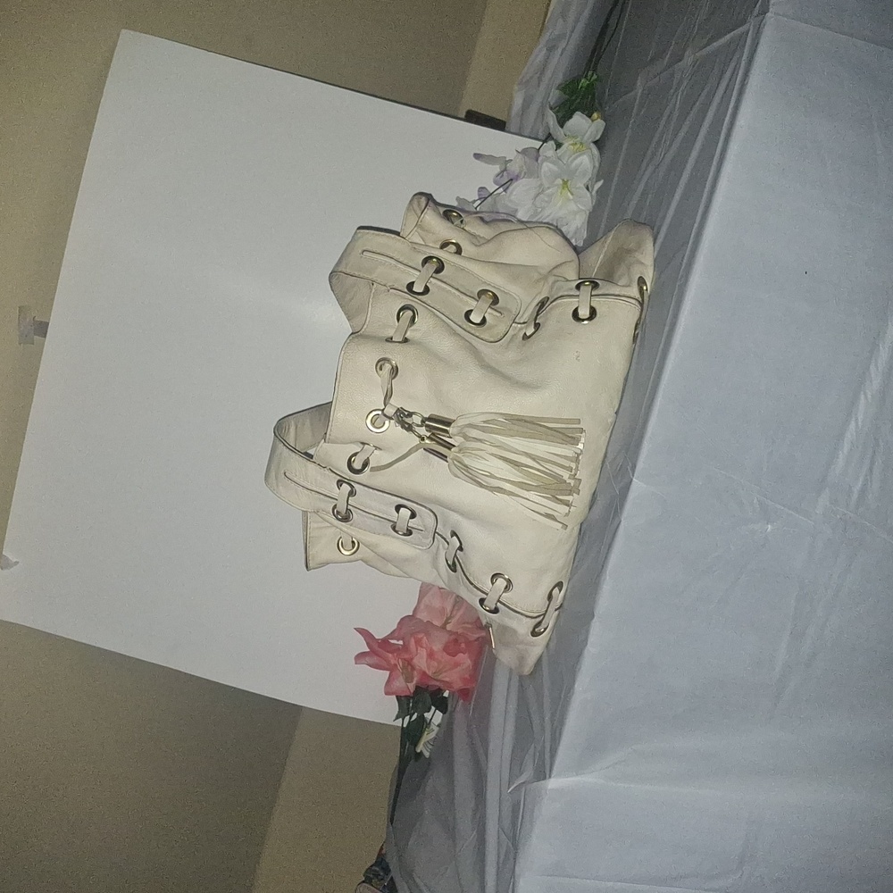 Michael Kors Large Off White Leather Tote Bag